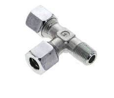 10L & R1/4'' Zink Plated Steel Right Angle Tee Cutting Fitting with Male Threads 315 bar ISO 8434-1