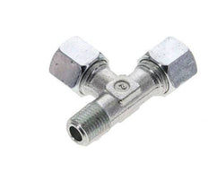 10L & R1/4'' Zink Plated Steel Right Angle Tee Cutting Fitting with Male Threads 315 bar ISO 8434-1