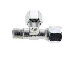 10L & R1/4'' Zink Plated Steel Right Angle Tee Cutting Fitting with Male Threads 315 bar ISO 8434-1