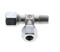 10L & R1/4'' Zink Plated Steel Right Angle Tee Cutting Fitting with Male Threads 315 bar ISO 8434-1