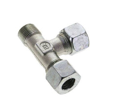 12L & R3/8'' Zink Plated Steel Right Angle Tee Cutting Fitting with Male Threads 315 bar ISO 8434-1