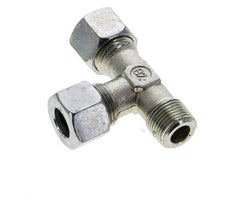 12L & R3/8'' Zink Plated Steel Right Angle Tee Cutting Fitting with Male Threads 315 bar ISO 8434-1