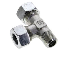 18L & R1/2'' Zink Plated Steel Right Angle Tee Cutting Fitting with Male Threads 315 bar ISO 8434-1