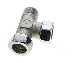 28L & G1'' Zink Plated Steel Right Angle Tee Cutting Fitting with Male Threads 160 bar ISO 8434-1