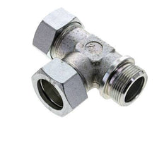 35L & G1-1/4'' Zink Plated Steel Right Angle Tee Cutting Fitting with Male Threads 160 bar ISO 8434-1