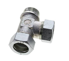 35L & G1-1/4'' Zink Plated Steel Right Angle Tee Cutting Fitting with Male Threads 160 bar ISO 8434-1