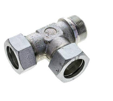 35L & G1-1/4'' Zink Plated Steel Right Angle Tee Cutting Fitting with Male Threads 160 bar ISO 8434-1