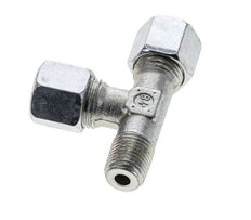8S & R1/4'' Zink Plated Steel Right Angle Tee Cutting Fitting with Male Threads 630 bar ISO 8434-1