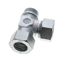 38S & G1-1/2'' Zink Plated Steel Right Angle Tee Cutting Fitting with Male Threads 315 bar ISO 8434-1