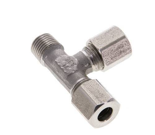 6LL & R1/8'' Stainless Steel Right Angle Tee Cutting Fitting with Male Threads 100 bar ISO 8434-1