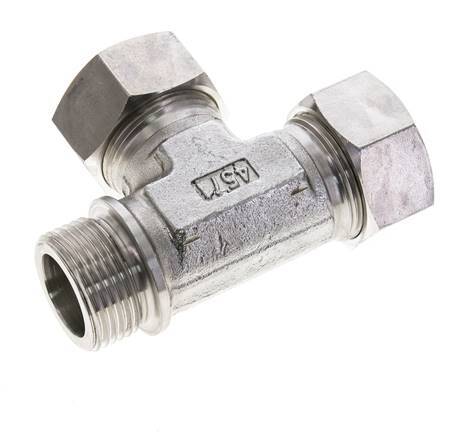 28L & G1'' Stainless Steel Right Angle Tee Cutting Fitting with Male Threads 160 bar ISO 8434-1