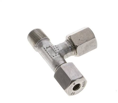 6S & R1/4'' Stainless Steel Right Angle Tee Cutting Fitting with Male Threads 630 bar ISO 8434-1