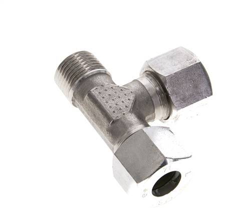 14S & R1/2'' Stainless Steel Right Angle Tee Cutting Fitting with Male Threads 630 bar ISO 8434-1