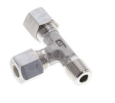 8L & R1/4'' Stainless Steel Right Angle Tee Compression Fitting with Male Threads 315 bar ISO 8434-1