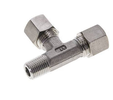 10L & R1/4'' Stainless Steel Right Angle Tee Compression Fitting with Male Threads 315 bar ISO 8434-1