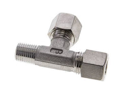 10L & R1/4'' Stainless Steel Right Angle Tee Compression Fitting with Male Threads 315 bar ISO 8434-1