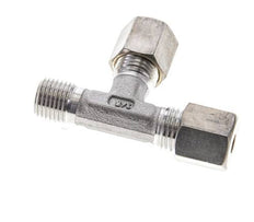 6S & R1/4'' Stainless Steel Right Angle Tee Compression Fitting with Male Threads 500 bar ISO 8434-1