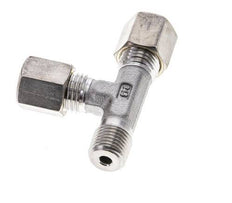 6S & R1/4'' Stainless Steel Right Angle Tee Compression Fitting with Male Threads 500 bar ISO 8434-1