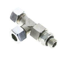 15L & M18x1.5 Zink Plated Steel Right Angle Tee Cutting Fitting with Male Threads 315 bar Adjustable ISO 8434-1