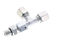 6S & M12x1.5 Zink Plated Steel Right Angle Tee Cutting Fitting with Male Threads 630 bar Adjustable ISO 8434-1