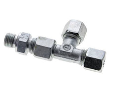 8S & M14x1.5 Zink Plated Steel Right Angle Tee Cutting Fitting with Male Threads 630 bar Adjustable ISO 8434-1