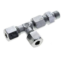 8S & M14x1.5 Zink Plated Steel Right Angle Tee Cutting Fitting with Male Threads 630 bar Adjustable ISO 8434-1
