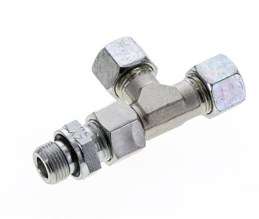 12L & G3/8'' Zink Plated Steel Right Angle Tee Cutting Fitting with Male Threads 315 bar Adjustable ISO 8434-1