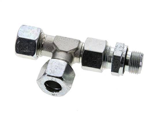 12L & G3/8'' Zink Plated Steel Right Angle Tee Cutting Fitting with Male Threads 315 bar Adjustable ISO 8434-1