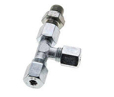 6S & G1/4'' Zink Plated Steel Right Angle Tee Cutting Fitting with Male Threads 630 bar Adjustable ISO 8434-1