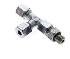 8S & G1/4'' Zink Plated Steel Right Angle Tee Cutting Fitting with Male Threads 630 bar Adjustable ISO 8434-1