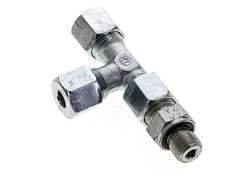 8S & G1/4'' Zink Plated Steel Right Angle Tee Cutting Fitting with Male Threads 630 bar Adjustable ISO 8434-1