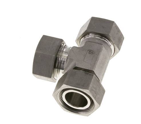 28L Edelstahl rechtwinkliges T-Schneidfitting mit Drehgelenk 160 bar einstellbar ISO 8434-1