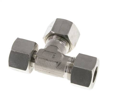 16S Stainless Steel Right Angle Tee Cutting Fitting with Swivel 400 bar Adjustable ISO 8434-1