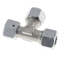 12L Zink Plated Steel Right Angle Tee Cutting Fitting with Swivel 315 bar NBR Adjustable ISO 8434-1