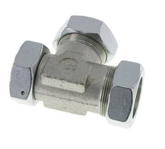 42L Zink Plated Steel Right Angle Tee Cutting Fitting with Swivel 160 bar NBR Adjustable ISO 8434-1