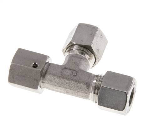 10L Edelstahl rechtwinkliges T-Schneidfitting mit Drehgelenk 315 bar FKM Einstellbar ISO 8434-1