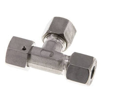 18L Edelstahl rechtwinkliges T-Schneidfitting mit Drehgelenk 315 bar FKM einstellbar ISO 8434-1