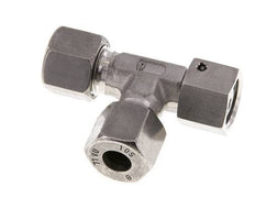 18L Edelstahl rechtwinkliges T-Schneidfitting mit Drehgelenk 315 bar FKM einstellbar ISO 8434-1