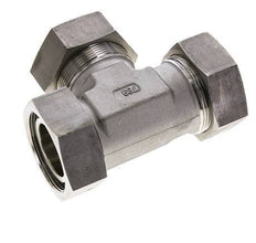 42L Stainless Steel Right Angle Tee Cutting Fitting with Swivel 160 bar FKM Adjustable ISO 8434-1