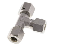 10L Edelstahl rechtwinkliges T-Stück Kompressionsfitting mit Drehgelenk 315 bar FKM Einstellbar ISO 8434-1