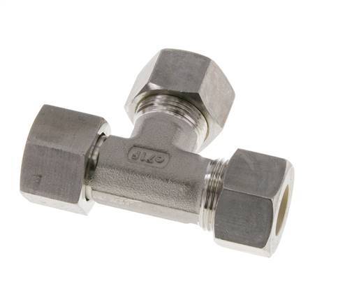 15L Edelstahl rechtwinkliges T-Kompressionsfitting mit Drehgelenk 315 bar FKM Einstellbar ISO 8434-1