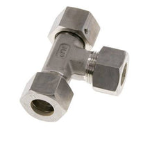 15L Edelstahl rechtwinkliges T-Kompressionsfitting mit Drehgelenk 315 bar FKM Einstellbar ISO 8434-1