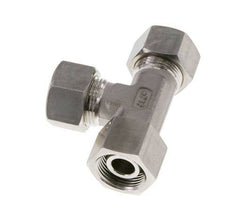 15L Edelstahl rechtwinkliges T-Kompressionsfitting mit Drehgelenk 315 bar FKM Einstellbar ISO 8434-1