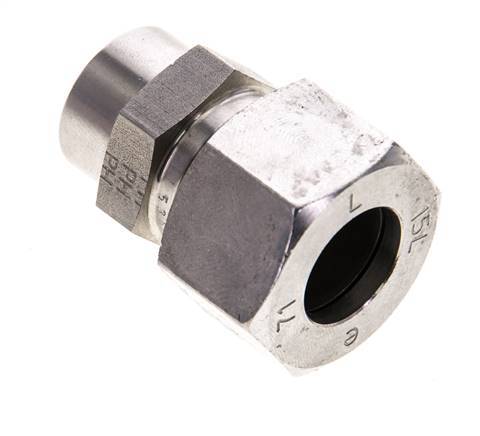 15L & 19mm Stainless Steel Straight Cutting Fitting with Welding End 315 bar ISO 8434-1