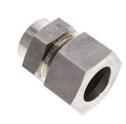 30S & 36mm Stainless Steel Straight Cutting Fitting with Welding End 400 bar ISO 8434-1