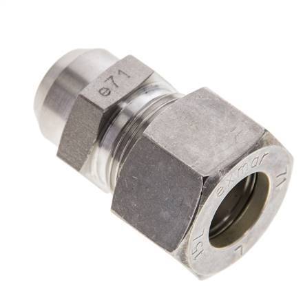15L & 19mm Stainless Steel Straight Compression Fitting with Welding End 315 bar ISO 8434-1