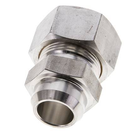 18L & 22mm Stainless Steel Straight Compression Fitting with Welding End 315 bar ISO 8434-1