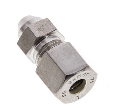 8S & 13mm Stainless Steel Straight Compression Fitting with Welding End 500 bar ISO 8434-1