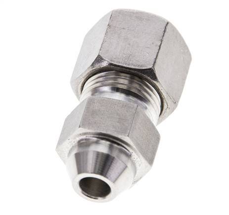 10S & 15mm Stainless Steel Straight Compression Fitting with Welding End 450 bar ISO 8434-1