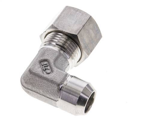 12L & 16mm Stainless Steel Elbow Compression Fitting with Welding End 315 bar ISO 8434-1